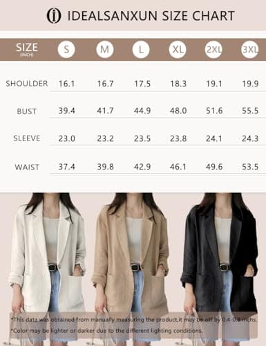 Lightweight Linen Blazer for Women