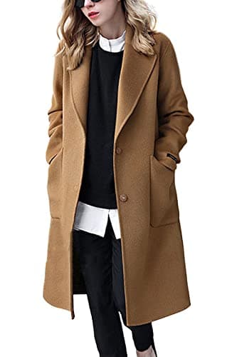 Chouyatou Women's Winter Formal Wool Overcoat — Camel