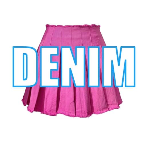 ZHANCHTONG Women's High Waist A-Line Pleated Mini Tennis Skirt — Frayed-rose