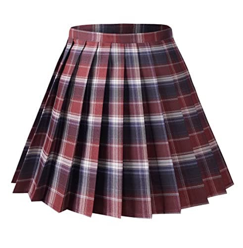 Urban CoCo Women's Plaid Pleated Mini Skirt — #8