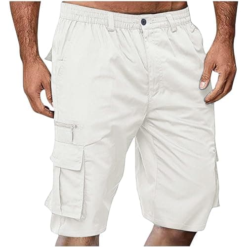Men's Cargo Shorts — 01#white