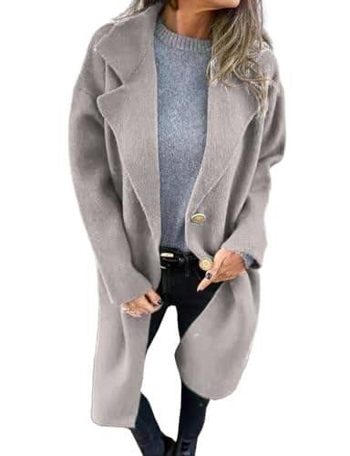 IDEALSANXUN Long Wool Coats for Women Trendy Peacoat Trench Coat — Camel