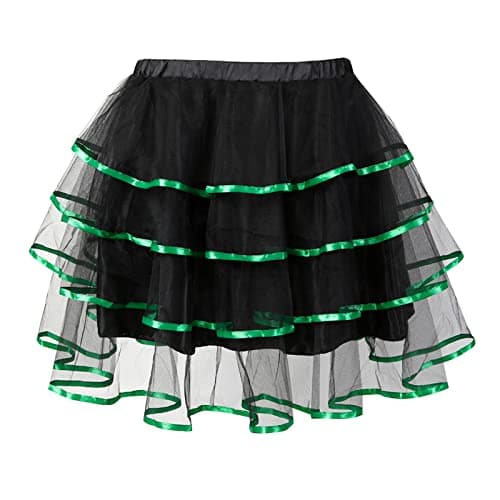 Y2K Ruffle Goth Punk Women's Mini Skirt — Green