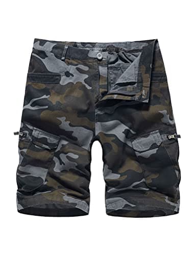 Men's Camo Cargo Shorts for Summer Outdoor Activities
