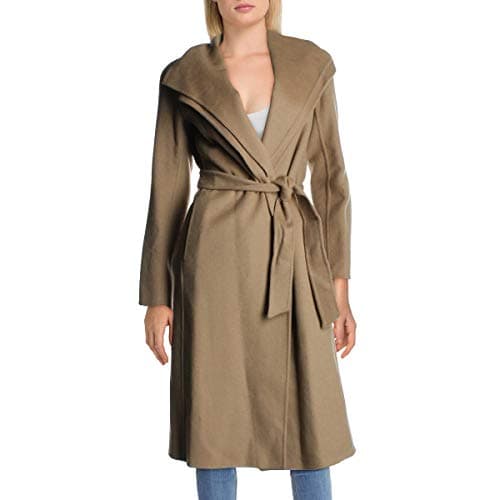 TAHARI Women's Wool Blend Double Face Winter Peacoat — Camel