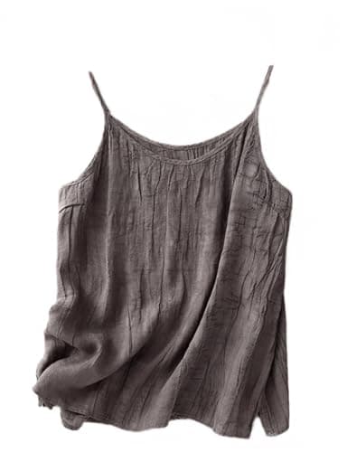 Women's Summer Sleeveless Linen Camisole Tops