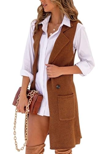 Womens Long Knit Vest for Fall/Winter