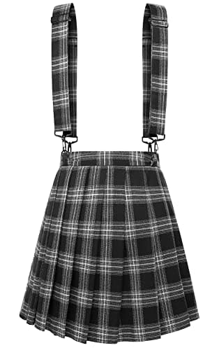 ChouYaTou Women's Cool Sweet A-Line Pleated Mini Skirt