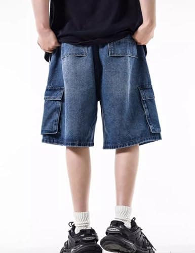 Y2K Baggy Jorts Men's Relaxed Fit Cargo Shorts Vintage Jeans