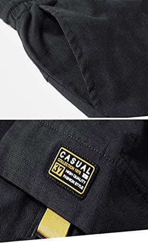XinYangNi Men's Cargo Shorts Elastic Waist Casual Outdoor Lightweight Work Shorts Multi-Pockets