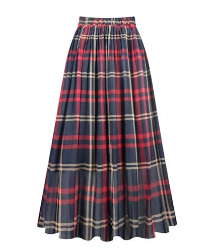 Chic Women's Chiffon Pleated A-Line Midi Skirt