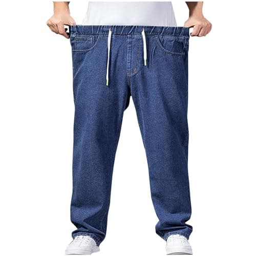 Simple and Comfortable Wide Leg Jeans for Men and Boys — Blue