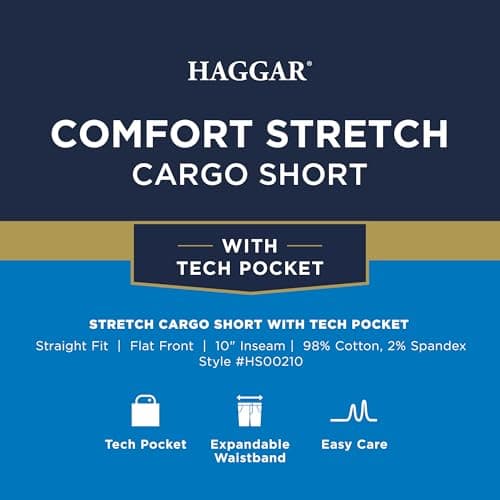 Haggar Men's Comfort Cargo Utility Shorts (Regular & Big & Tall)