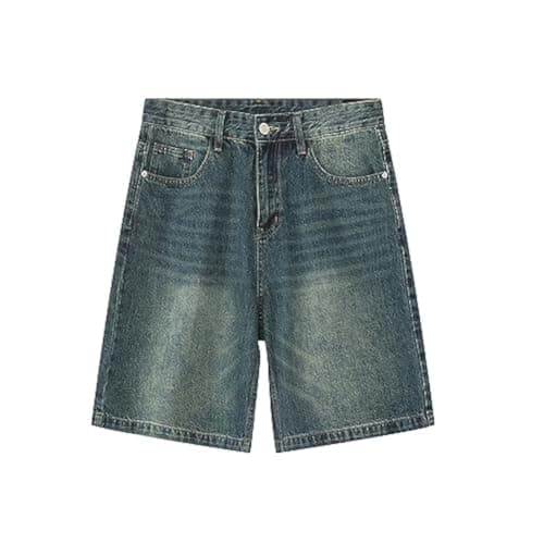 CUTEGAL Unisex Mid Rise Denim Jorts Wide Leg Casual Pants