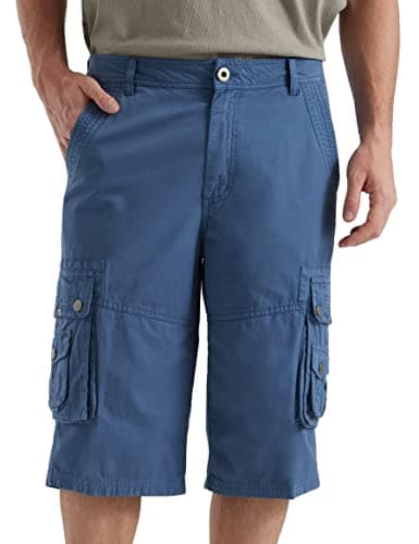 Best South Men's Comfortable Twill Cargo Shorts with Multiple Pockets — Light Blue