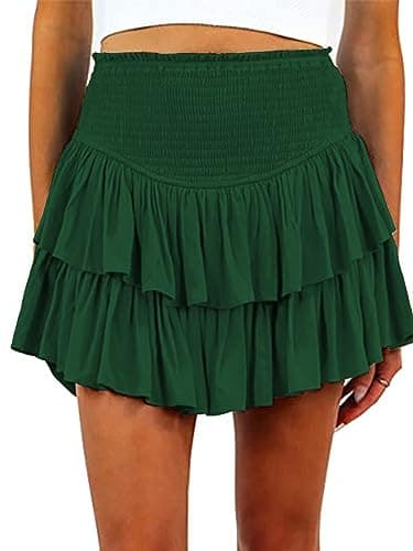 Women Mini Skirts — Green