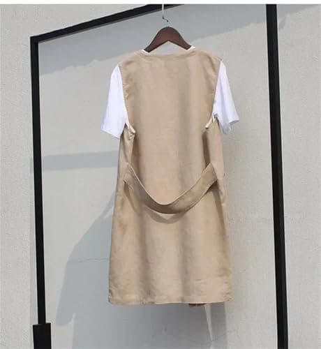 Women's Summer Solid Linen Waistcoat Basic Design Pocketsأست Listings