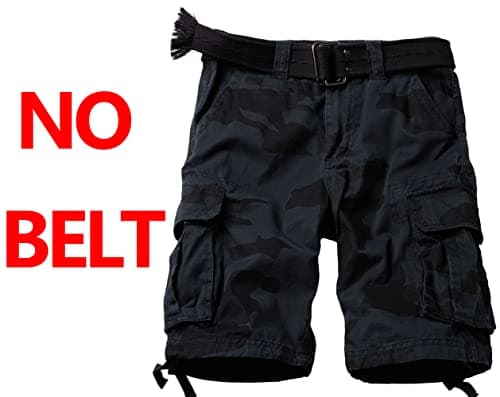 AKARMY Men's Camo Cargo Shorts with Multiple Pockets Casual Cotton Shorts — E Battlefield Camo