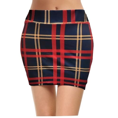 Topdress Women's High Waisted Elastic Pencil Skirts with Slit