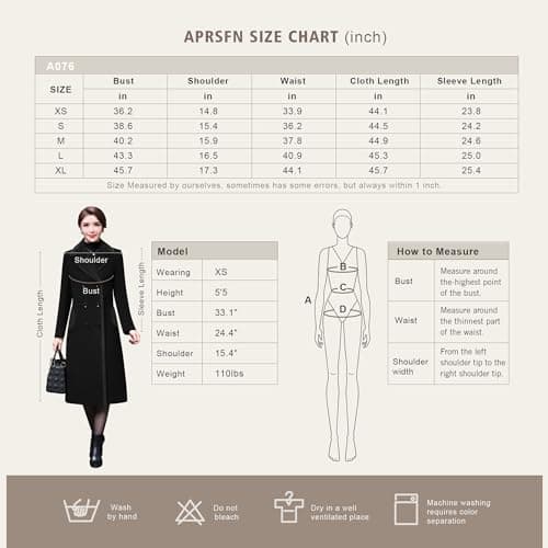 Women's Double-Breasted Wool Winter Coat