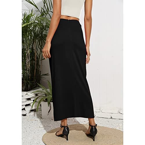 Maxi Skirt High Waist Wrap Pencil Long Skirts for Women