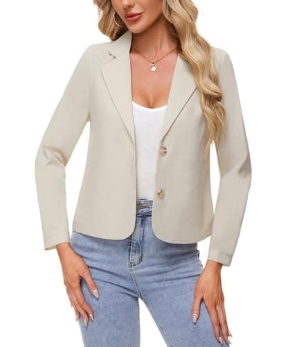 MintLimit Linen Blazer for Women Lightweight Casual Work Jacket