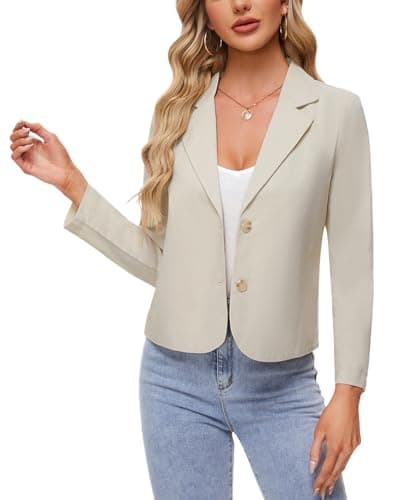MintLimit Linen Blazer for Women Lightweight Casual Work Jacket