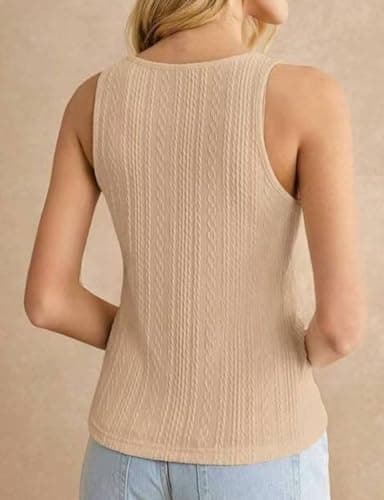 IDEALSANXUN Women's Sleeveless Ribbed Pullover Sweater Vest Top