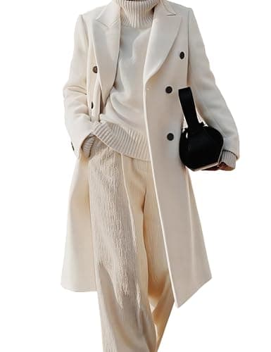 Women's Wool Trench Coat for Fall and Winter