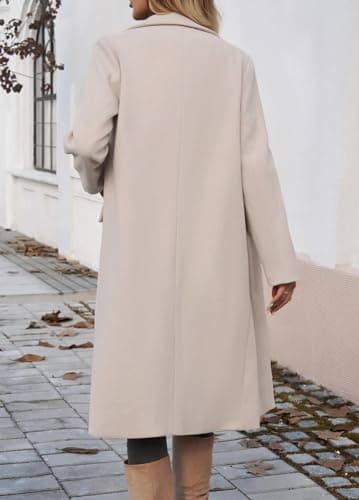 IDEALSANXUN Women's Long Wool Trench Coat Peacoat Jackets