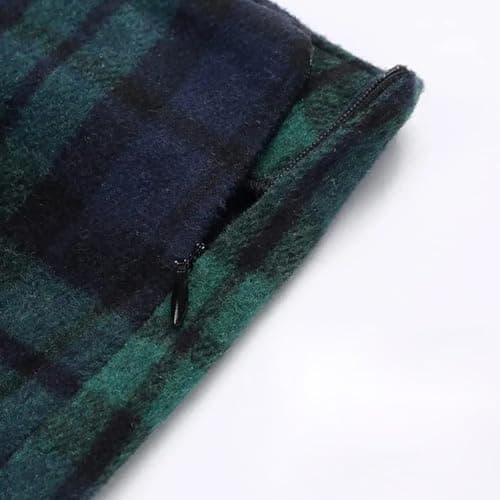 Women's Plaid Wool Mini Skirt for Fall and Winter