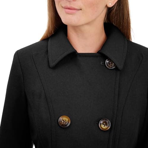 Anne Klein Women's Classic Double Breasted Wool Coat