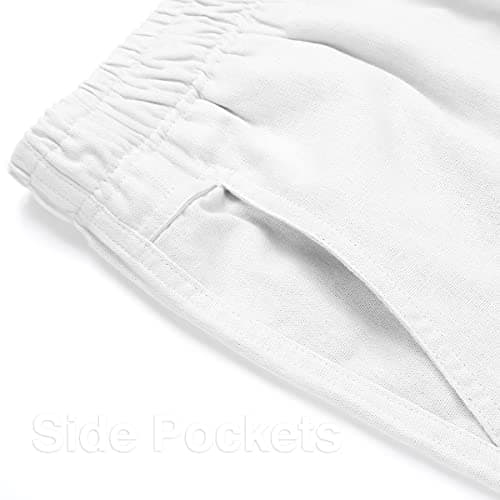 Casual Cotton Linen Beach Pants for Men