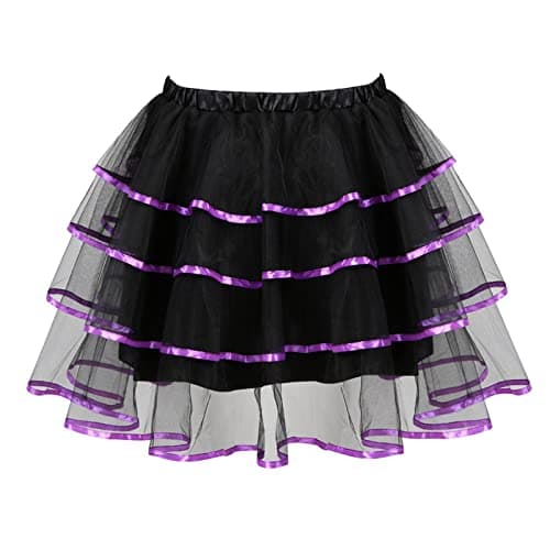 Y2K Ruffle Goth Punk Women's Mini Skirt — Purple