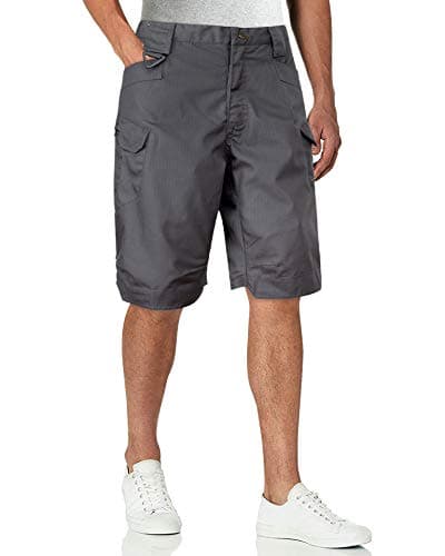 Alimen's Gentle Men's Outdoor Cargo Shorts Elastic Waist Multi-Pocket Tactical — Dark Grey