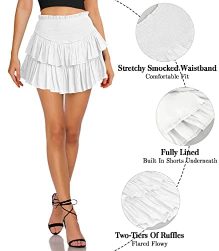 High Waist Ruffle Mini Skirt Women's Fashion