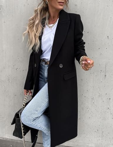 Stylish Long Wool Trench Coats for Women, Perfect for Fall and Winter