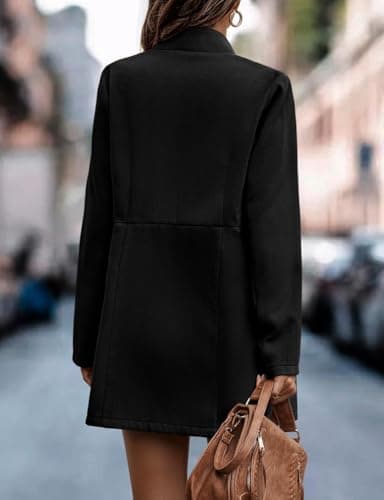 IDEALSANXUN Women's Wool Open Front Blazer Jackets