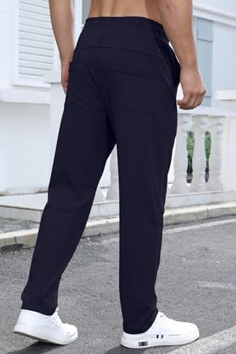 Aiyino Men's Casual Elastic Waist Jogger Pants with Pockets