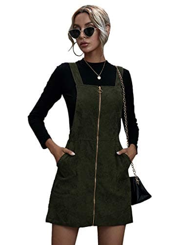 Floerns Women's Pinafore Dress — Army Green