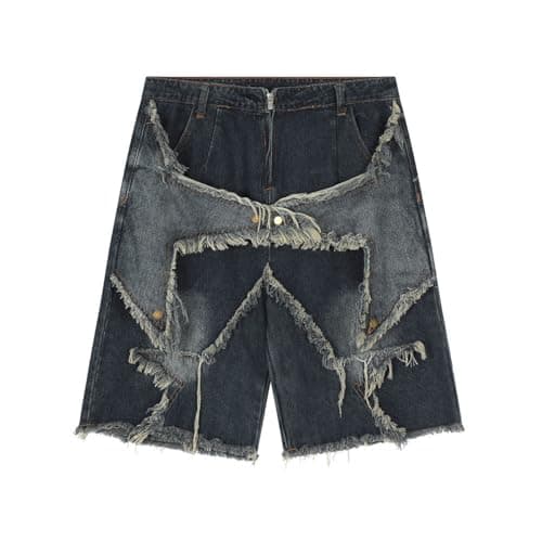 OTEEGX Y2K Baggy Jean Shorts for Women Men Summer Denim Grunge Clothing
