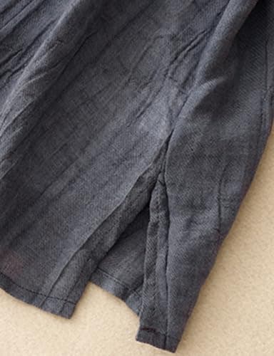 2024 Summer Women's Sleeveless Linen Camisole Top, Dark Blue XS