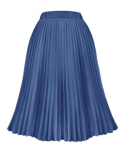 Carcos Plus Size High Waist Flowy A-Line Mini/Midi Skirt XL-5XL — A415z-sb
