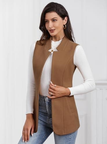 Trendy Wool Vest for Women: Sleeveless Fall/Winter Outerwear
