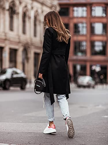 Women's Double Breasted Wool Coat for Fall and Winter