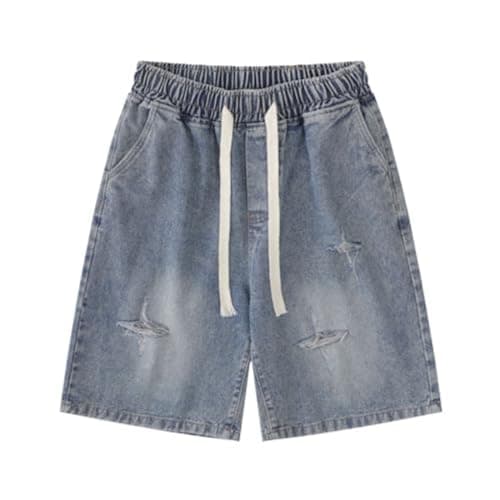 Hesaco Y2K Star Washable Jorts Jeans Mid-Thigh ShortsCasual Loose Fit — C-1