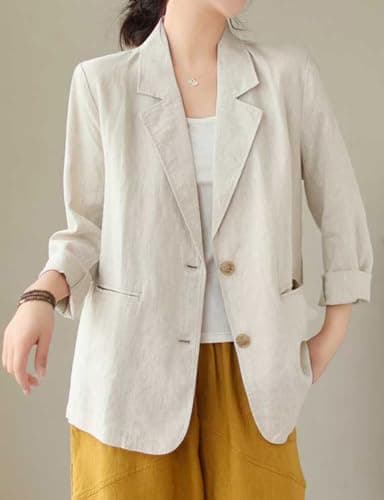 Cotton Linen Blazer for Women - Spring Summer 2024