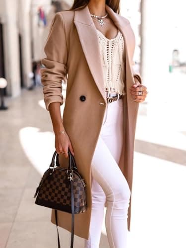 Long Wool Coats for Women - Winter/Fall Peacoat Trench Coat