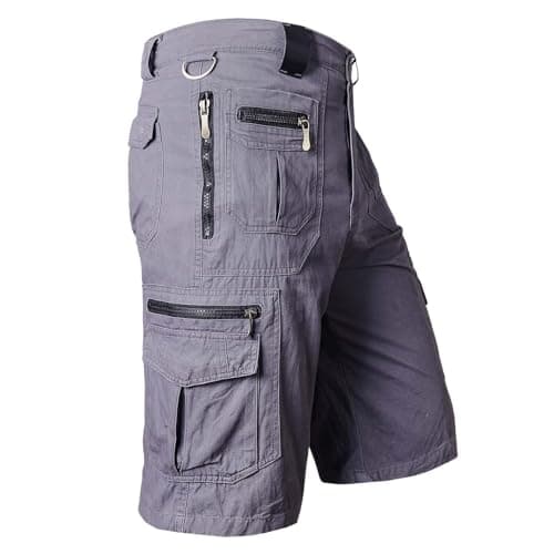 Quick Dry Mens Casual Tactical Cargo Shorts Outdoor Hiking — 0-grey