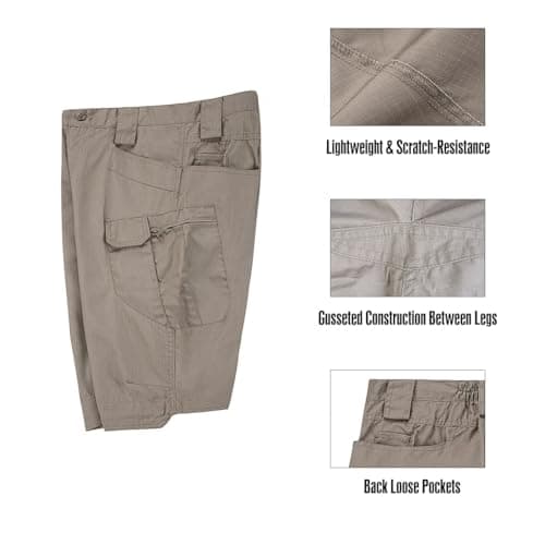 AUTIWITUA Men's Waterproof Tactical Cargo Shorts for Hiking and Fishing